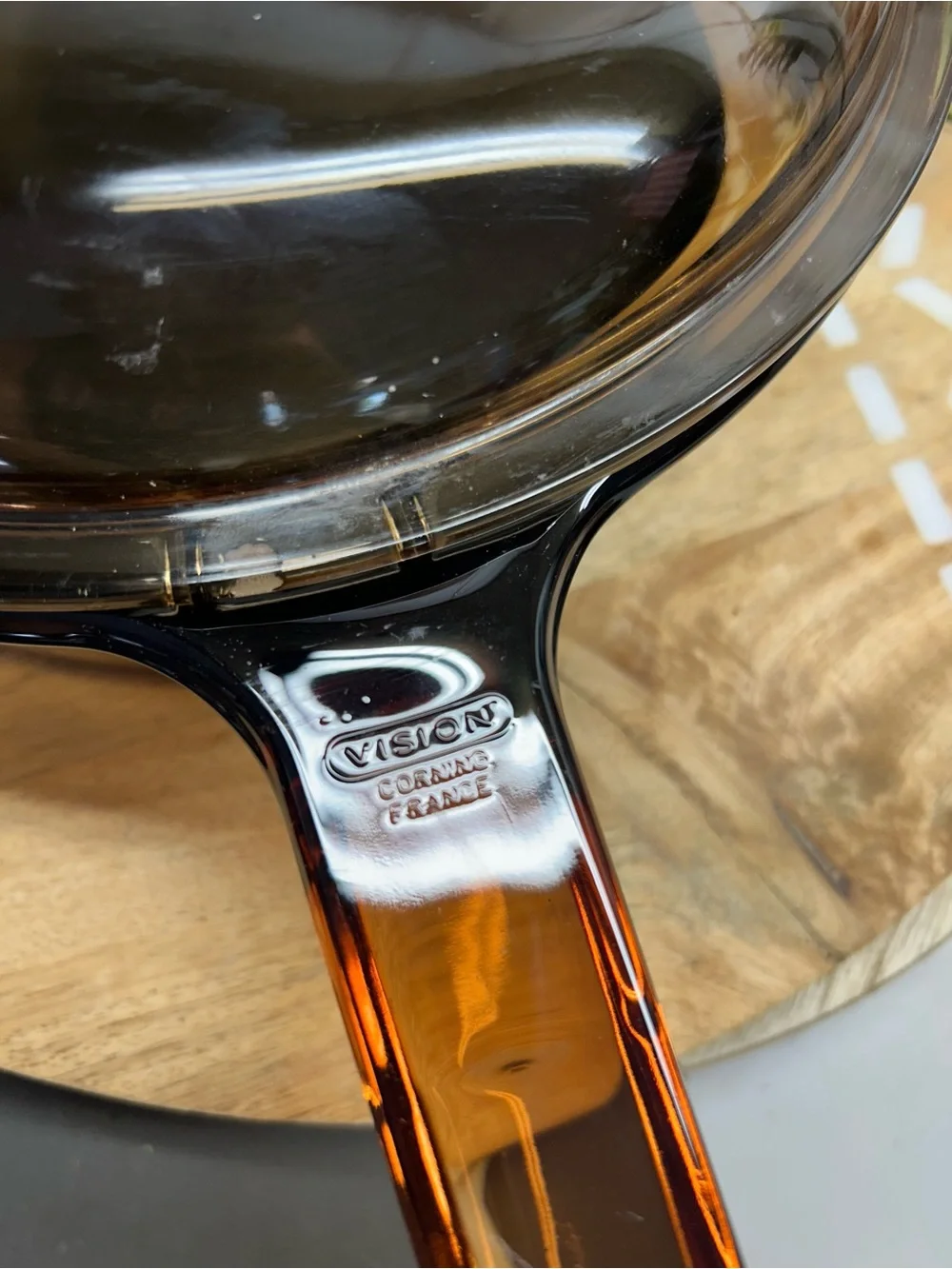 Vintage CORNING PYREX VISIONS france FRY pan& lid / TEFLON COATED 2.5 QT 10X3